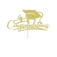 thumbnail image 1 of Congratulations Cake Topper,Congrats Cake Topper,2026 Graduation Cake Topper,Congrats Grad Party Cake Decorations for Senior High School College Grad/University Graduation Party,Gold,1PC,6.6"x3.6", 1 of 7