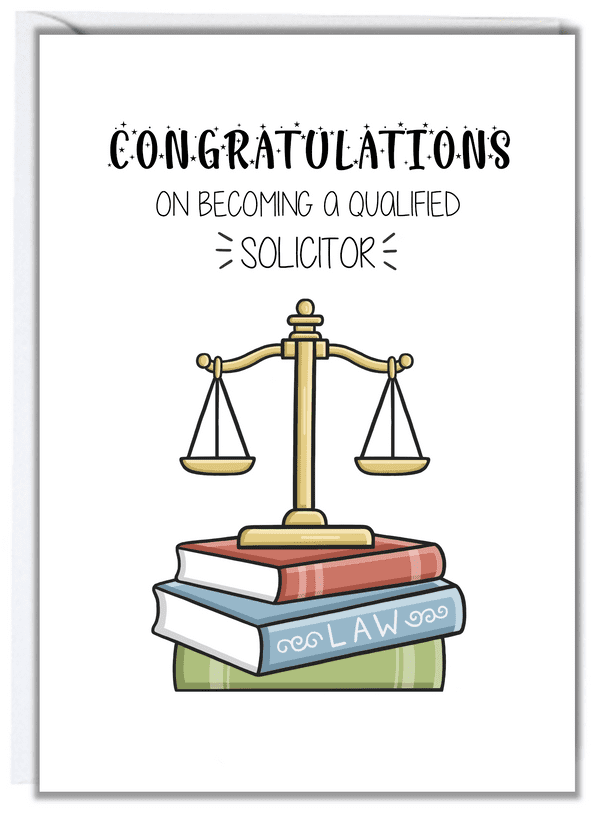 Funny Lawyer Graduation Card - Congratulations Card For New Lawyer, Law School Graduate Gift With Blank Inside - View #3