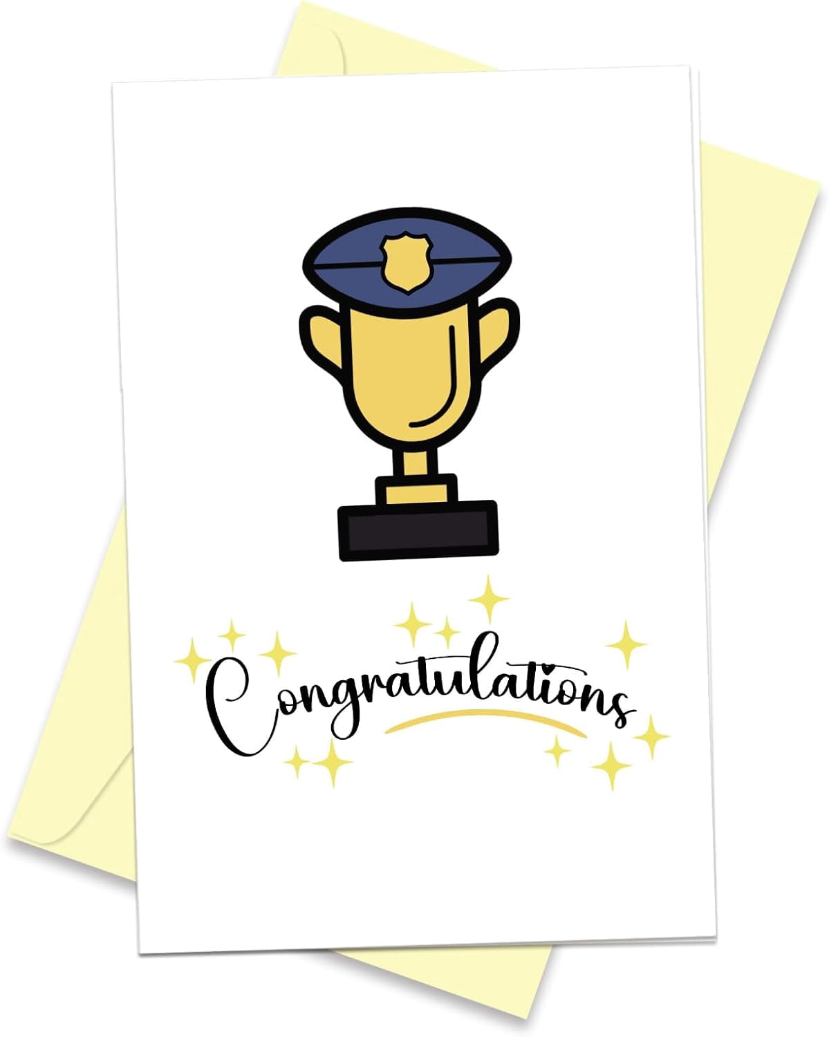 Throphy Type Message In Congratulations Card with Trophy Design – Perfect for Achievements ...