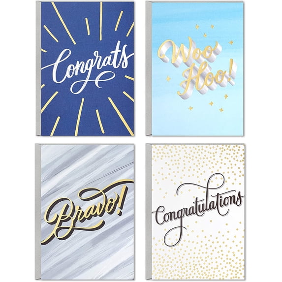 Congratulations Cards Assortment, Bravo (Boxed Set of 12 Cards with Envelopes) for Graduation, Promotion, Wedding, All Occasion