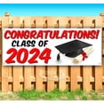 thumbnail image 1 of Congratulations! Class Of 2024 13 oz Vinyl Banner With Metal Grommets, 1 of 4