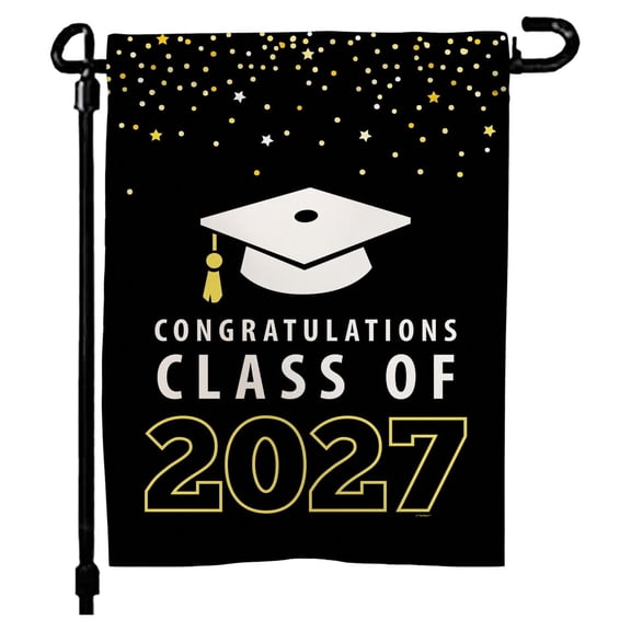 Congratulations Class of 2027 12x17 Garden Flag Graduation Outdoor Decor, Senior Celebration Outdoor Yard Decor