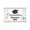 thumbnail image 1 of Congratulations Decorations Banner Graduation Backdrop Party Supplies Class of 2026 Congrats Grad Indoor Outdoor Photo Booth Backdrops Decor 5.91x3.61ft for High School College, 1 of 5