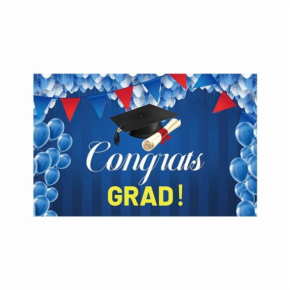 Congratulations Decorations Banner Graduation Backdrop Party Supplies Class of 2026 Congrats Grad Indoor Outdoor Photo Booth Backdrops Decor 5.91x3.61ft for High School College