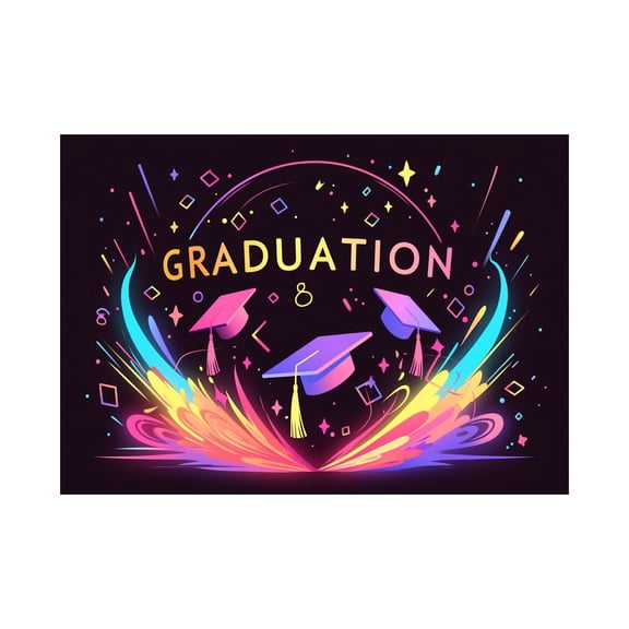 Congratulations Grad Background 15.75x6.89ft Class of 2026 Graduation Party Decorations Banner, Grad Decor Photography Background for Photo Booth Props Decor