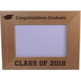 thumbnail image 1 of Congratulations Graduate Class Of 2018 - Engraved Alder Wood Picture Photo Frame Holds 4x6 Inch Photo - Great Gift for recent college or high school graduates 2018, 1 of 3