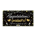 thumbnail image 1 of Congratulations Graduation Backdrop Banner, Large Party Decor for Grad Celebration and Photo, Prom Decoration Supplies for Event Background -70 x 37 inch, Black, 1 of 5