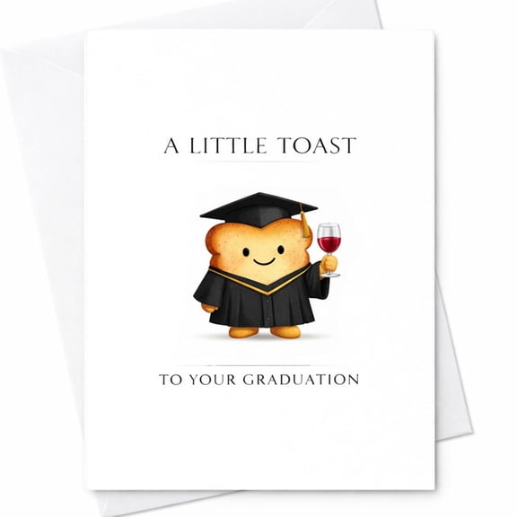 Congratulations Graduation Card With Envelope Toast To Succe