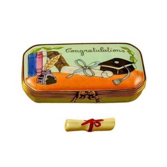 Congratulations Graduation Gift Box Limoges Box Porcelain Figurine