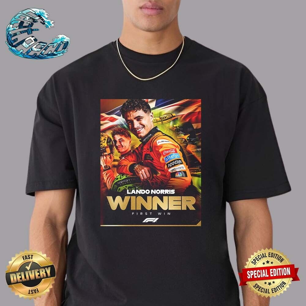 Congratulations Lando Norris First Win F1 Miami Grand Prix 2024 T-Shirt ...