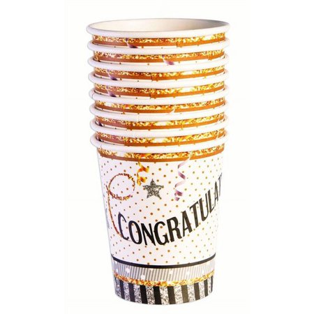 Congratulations Paper 9oz Cups (8 Count)