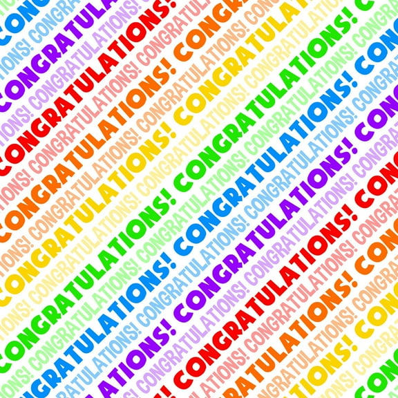 Congratulations Rainbow Premium Gift Wrap Wrapping Paper Roll