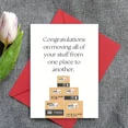 thumbnail image 1 of Congratulations on Moving Card – Funny Moving Day Greeting – Perfect for New Home, Housewarming or Just Because – Envelope Included, Blank Inside, 1 of 2