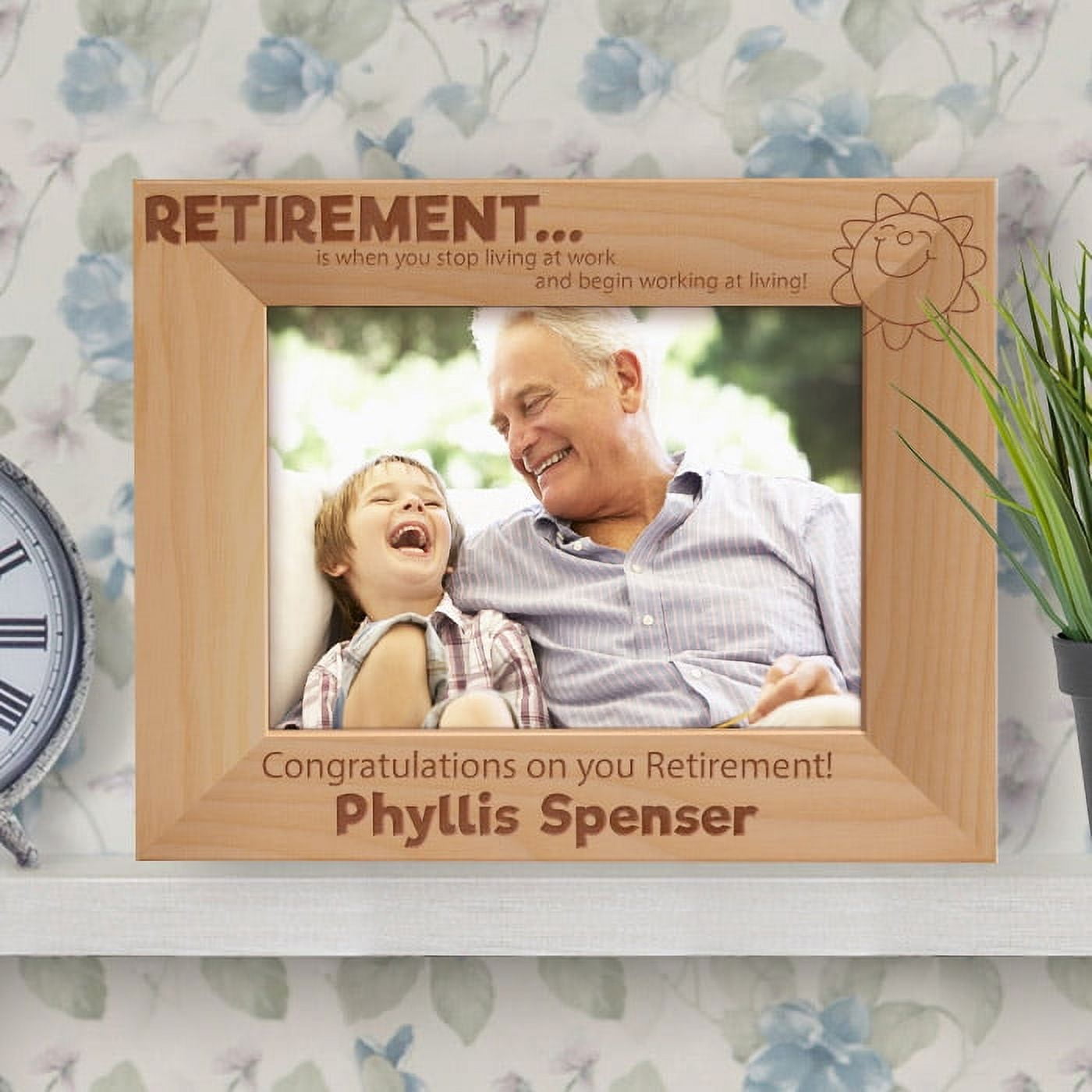 Retirement Signing Frame Congratulations on Your Retirement Personalized Wooden Picture Frame-10 ...