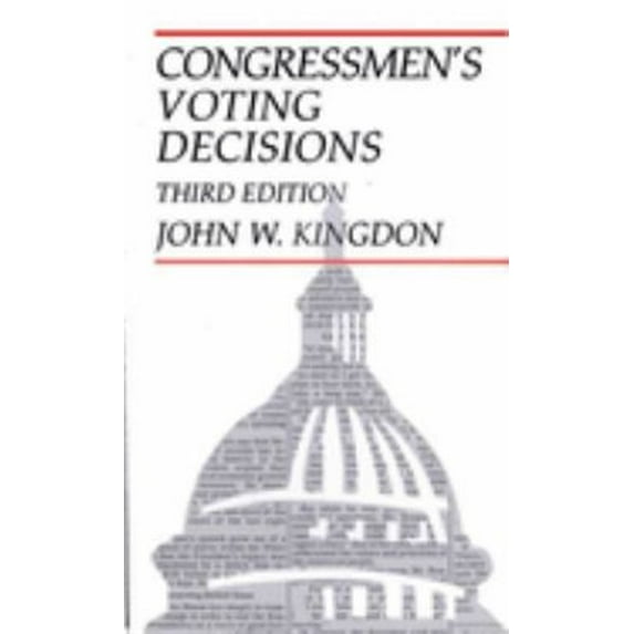 Pre-Owned Congressmen's Voting Decisions (Paperback) 0472064010 9780472064014