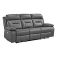 thumbnail image 1 of Conia Power Double Recliner Sofa-Dark Gray Leather-USB-87 Inch, 1 of 6
