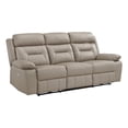 thumbnail image 1 of Conia Power Double Reclining Sofa-Latte Beige Leather-USB-87 Inch, 1 of 6