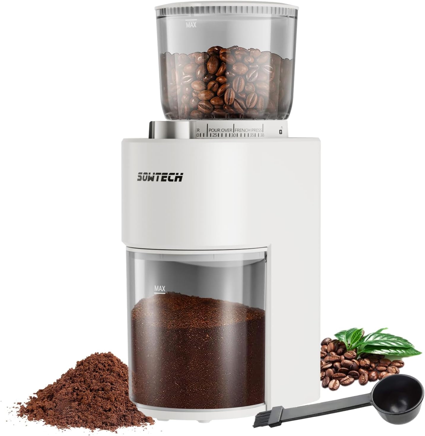 Conical Burr Coffee Grinder, Adjustable Burr Mill with 38 Precise Grind
