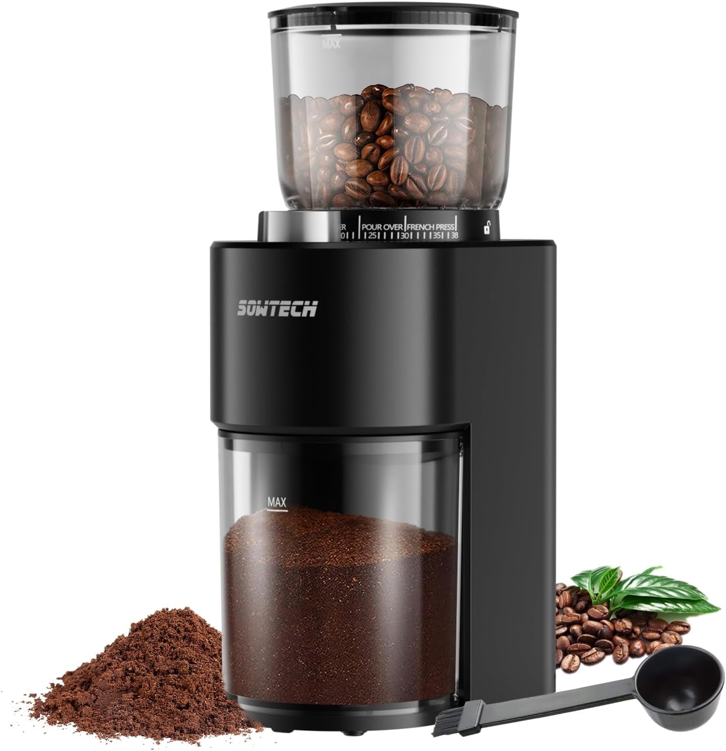 Coffee Grinders For Home Use Black Conical Burr Coffee Grinder
