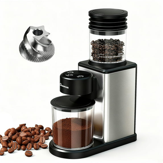 Conical Burr Coffee Grinder: Electric 200W 25-Setting - Adjustable for ...