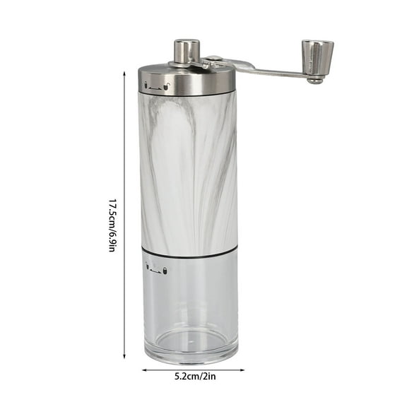 Conical Burr Hand Grinder, Durable Ceramic Core, Coarseness Adjustable For Perfect Coffee, Includes Brush