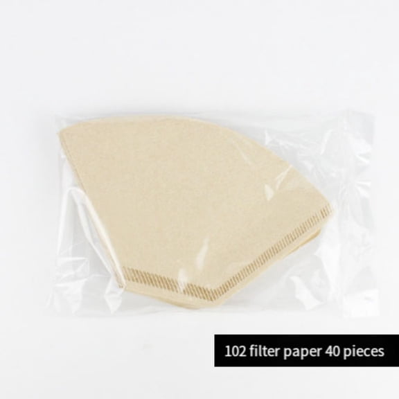Conical Coffee Filter Paper 40 Count - Thickened Fan Coffee Filters for Pour Over, Drip Coffee Maker, Hand Brewing - Natural Wood Pulp, Unbleached, Biodegradable for Home Kitchen Coffee Making