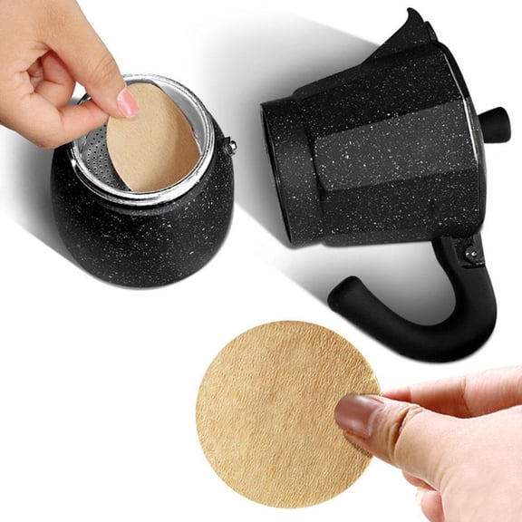 Blarkrus 100-Pack Wood Pulp Coffee Filters, 2.4 Inch Conical Shape, Enhances Flavor by Filtering Sediment, Ideal for Single-Serve Office or Home Brewing