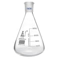 thumbnail image 1 of Conical Flask, 250ml - With Interchangeable Joint, Socket Size 19/26 - White Graduations - Borosilicate Glass - Eisco Labs, 1 of 1