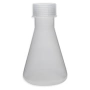 Conical Lab Flask with Screw Cap, 500mL - Translucent Polypropylene Plastic - Chemical Resistant & Autoclavable - Eisco Labs