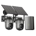 thumbnail image 1 of Conico Wireless Security Camera System Outdoor, 2-Camera WiFi Security Cameras with Base Station, 2K PTZ, Color Night Vision, PIR Detection, Solar Powered, No Monthly Fee, 1 of 8