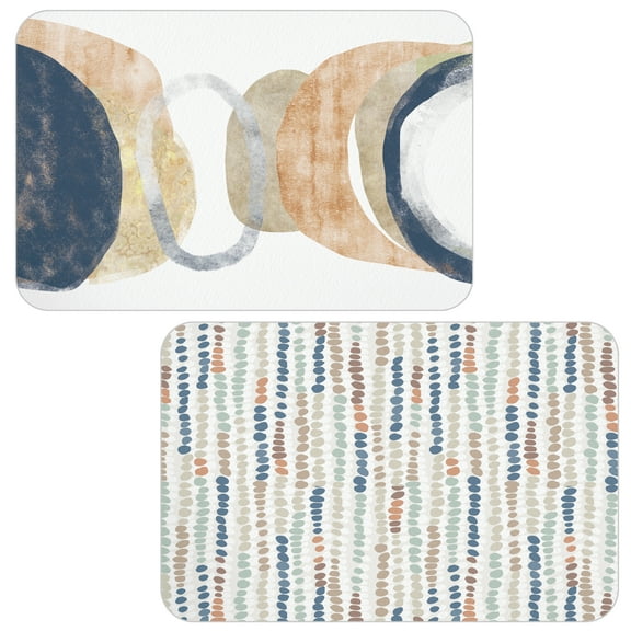 Conimar Blue Abstract Reversible Flexible Plastic Placemat