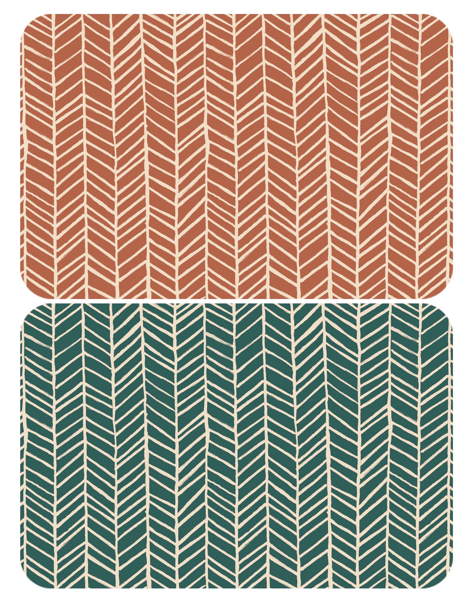 Conimar Chevron Spice, Reversible Individual Table Placemat, 17.13" x 11.25", Flexible Plastic