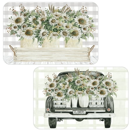 Conimar Farmhouse Sunflowers Reversible Flexible Plastic Placemat