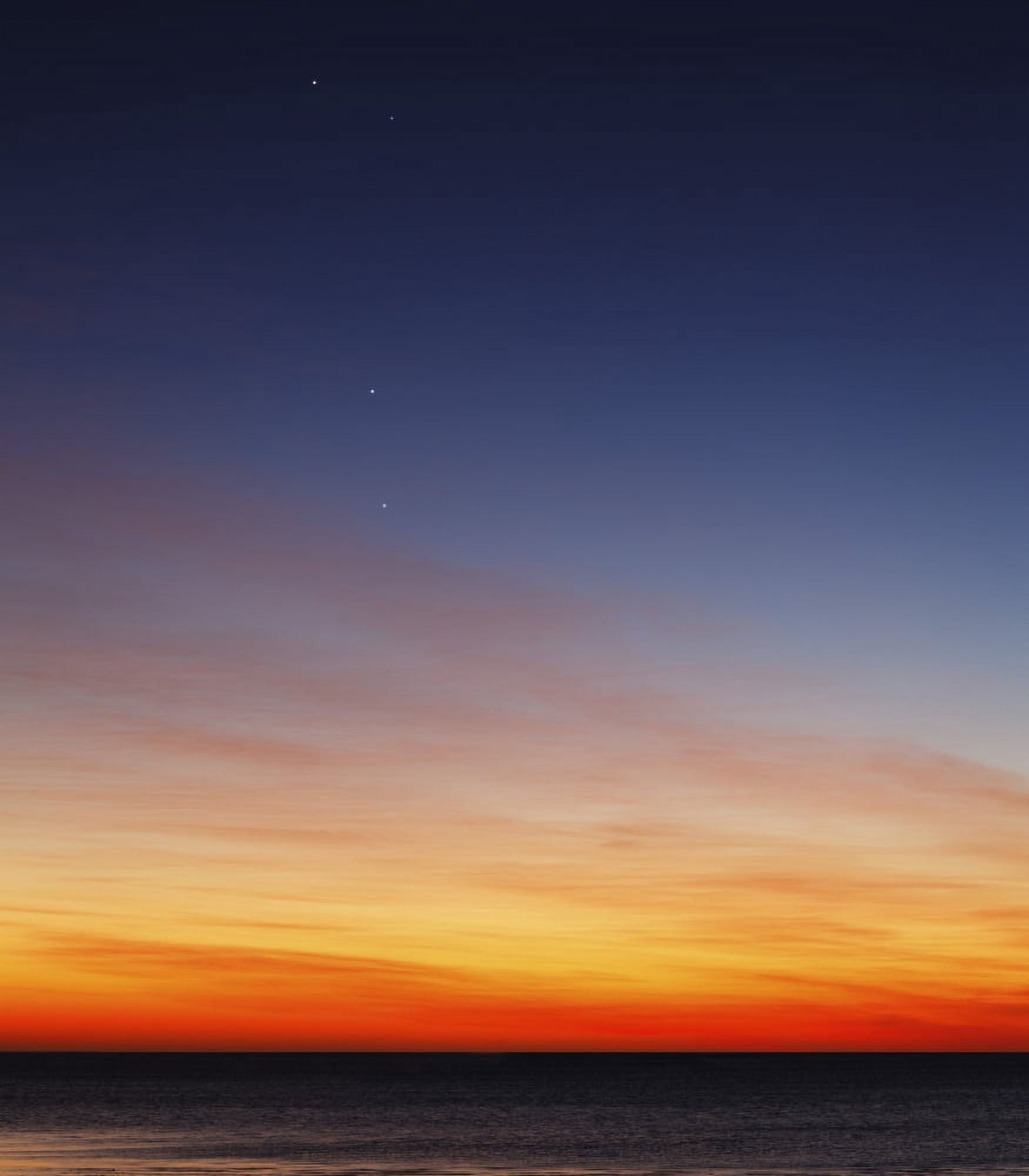 Conjunction of Venus Mercury Jupiter and Mars at dawn Canvas Art - Luis ArgerichStocktrek Images (27 x 30)