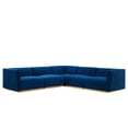 thumbnail image 1 of Conjure Channel Tufted Performance Velvet 5-Piece Sectional-EEI-5850-GLD-BLK, 1 of 5