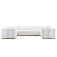 thumbnail image 1 of Conjure Channel Tufted Performance Velvet 6-Piece U-Shaped Sectional-EEI-5851-GLD-BLK, 1 of 5