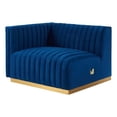 thumbnail image 1 of Conjure Channel Tufted Performance Velvet Left-Arm Chair, 1 of 4