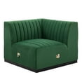 thumbnail image 1 of Conjure Channel Tufted Performance Velvet Left Corner Chair, 1 of 6