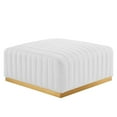 thumbnail image 1 of Conjure Channel Tufted Performance Velvet Ottoman-EEI-5507-GLD-BLK, 1 of 7