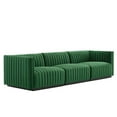 thumbnail image 1 of Conjure Channel Tufted Performance Velvet Sofa-EEI-5765-BLK-COG, 1 of 5