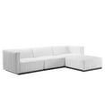 thumbnail image 1 of Conjure Channel Tufted Upholstered Fabric 4-Piece Sectional Sofa, 1 of 5