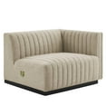 thumbnail image 1 of Conjure Channel Tufted Upholstered Fabric Right-Arm Chair, 1 of 6