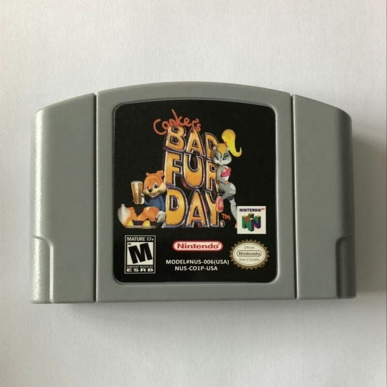 Nintendo Conker's Bad Fur Day Video Game Cartridge, N64, US