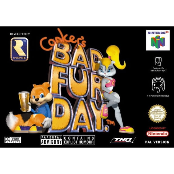 Conker's Bad Fur Day N64 Game(US Version)