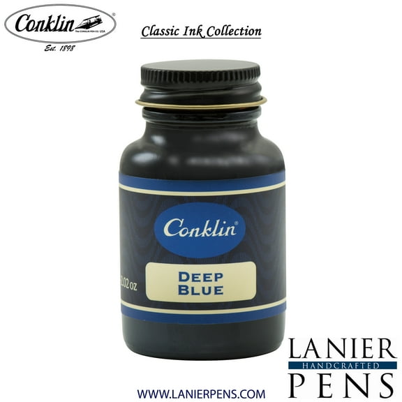 Conklin 60ml Fountain Pen Ink Bottle - Deep Blue