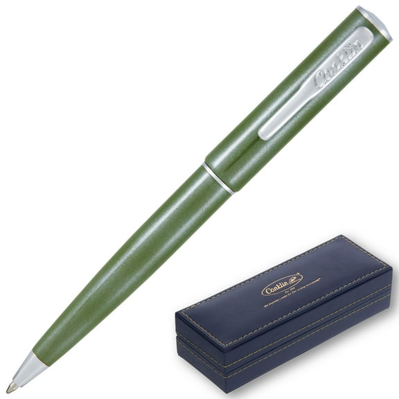 Conklin Coronet Ballpoint Pen - Olive, with Fine Tip (CK71835)