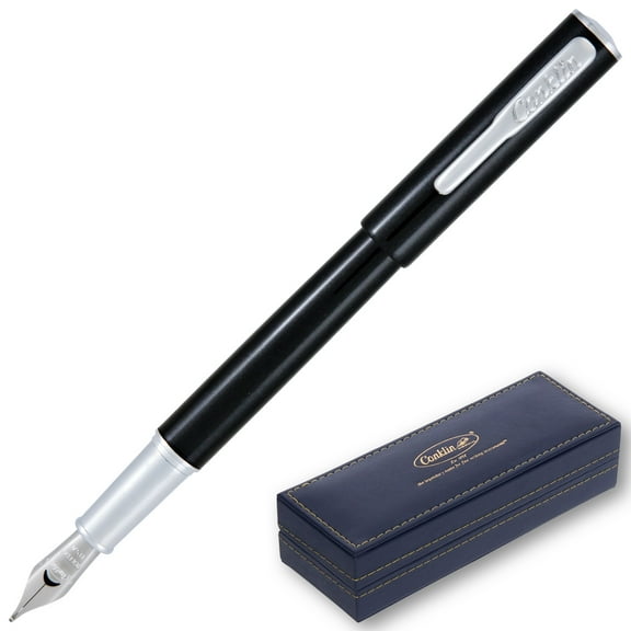 Conklin Coronet Fountain Pen - Black, With Fine Tip (CK71820)
