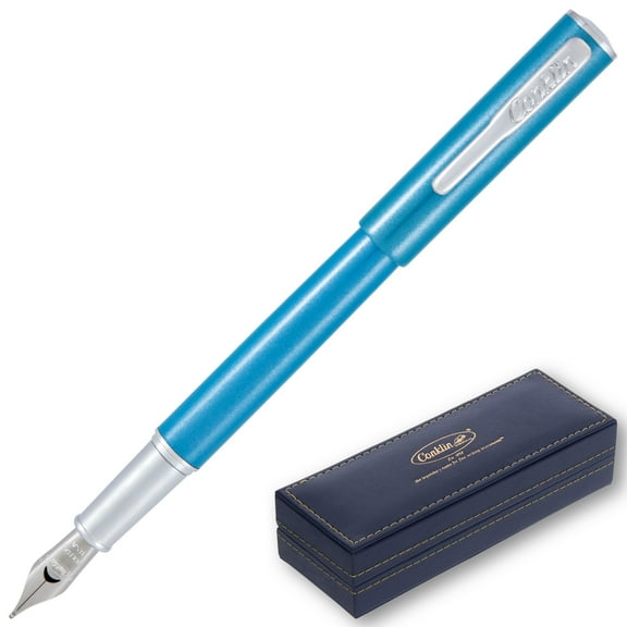 Conklin Coronet Fountain Pen - Turquoise, JoWo Nib with Medium Tip (CK71840)