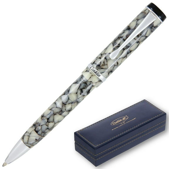 Conklin Duragraph Ballpoint Pen - Cracked Ice, with Fine Tip (CK71315)