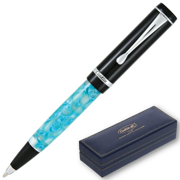 Conklin Duragraph Ballpoint Pen - Turquoise Nights, With Fine Tip (CK45345)